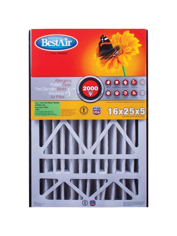 BestAir 16 in. W X 25 in. H X 5 in. 11 MERV Pleated Air Filter 1 pk
