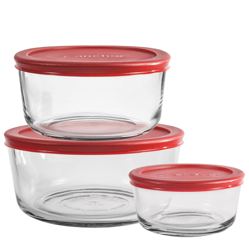 Anchor Hocking Clear Food Storage Container Set 3 pk