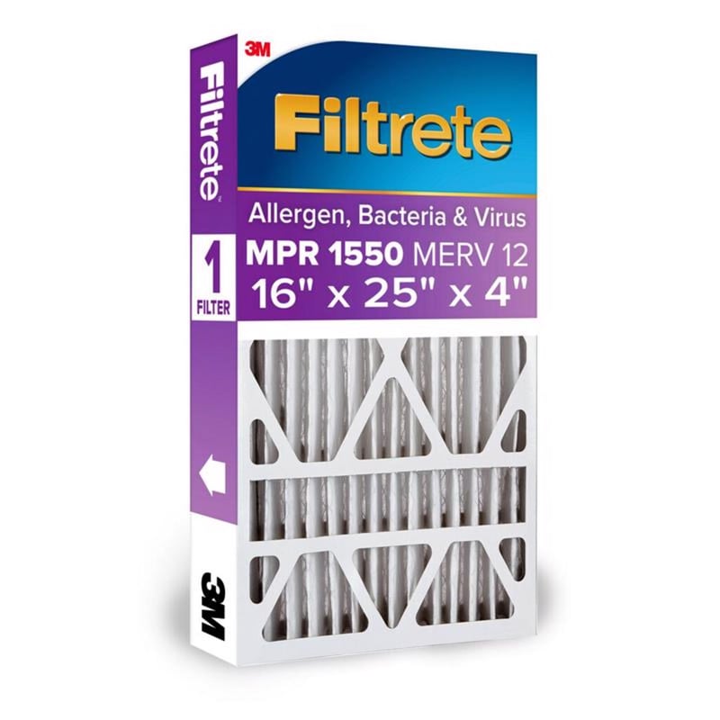 Filtrete 16 in. W X 25 in. H X 4-5/16 in. Polyester 1550 MPR Pleated Allergen Air Filter 1 pk