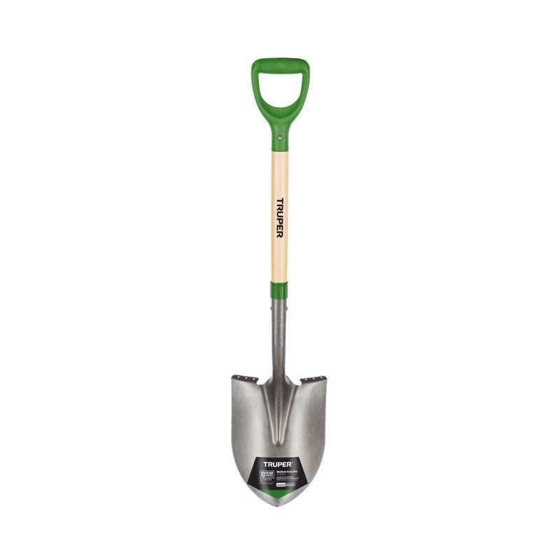 Truper 41 in. Steel Round Digging Shovel Wood Handle