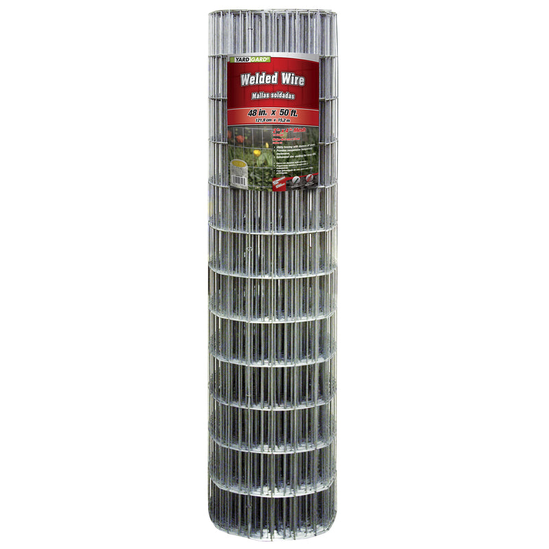 YardGard 48 in. H X 50 ft. L Galvanized Steel Welded Wire Fence 2 in.