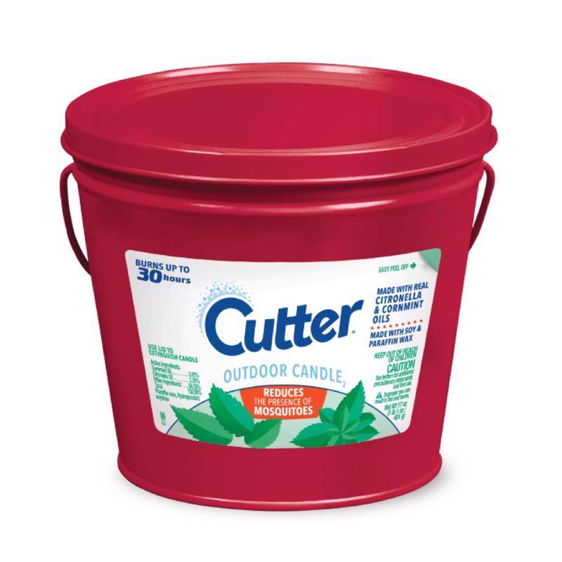 Cutter Outdoor Citronella Bucket Candle Candle For Mosquitoes 17 oz