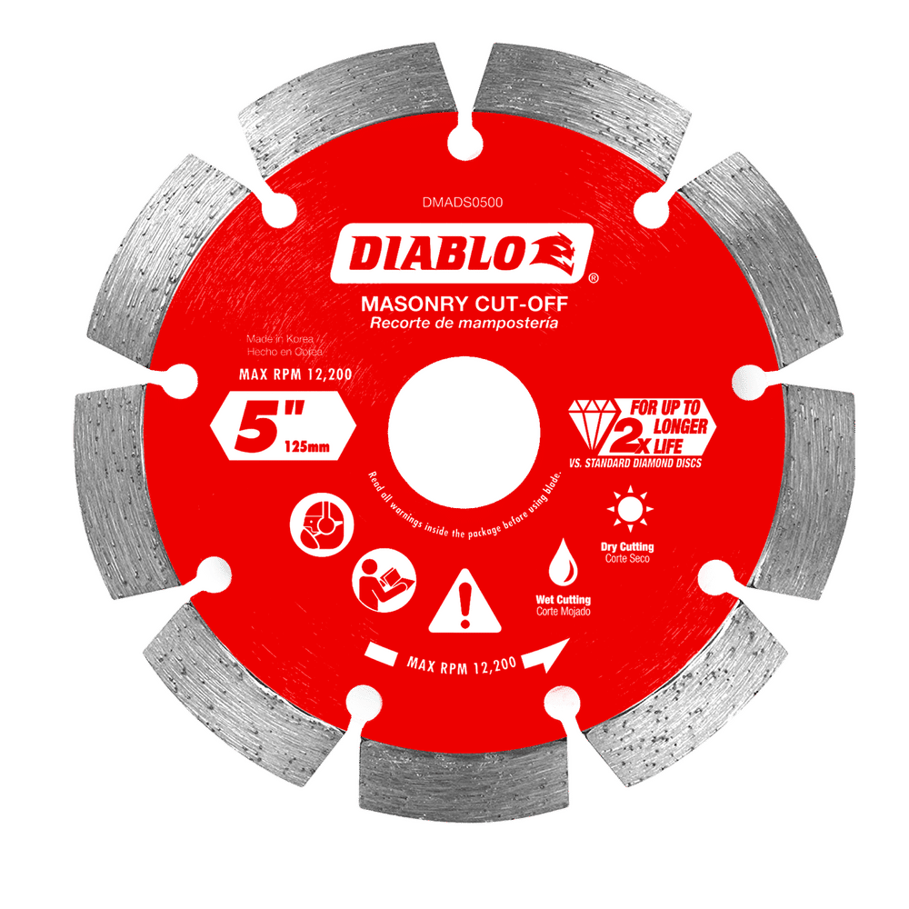 Diablo 5 in. D X 7/8 in. X .087 in. thick Diamond Masonry Cut-Off Disc 1 pk