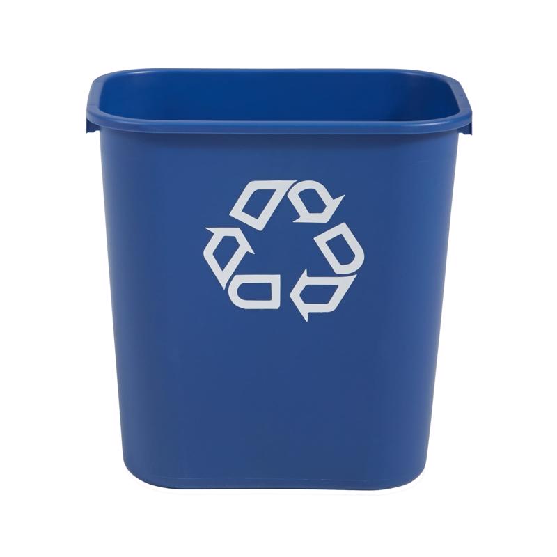 Rubbermaid 28 qt Blue Plastic Recycling Bin