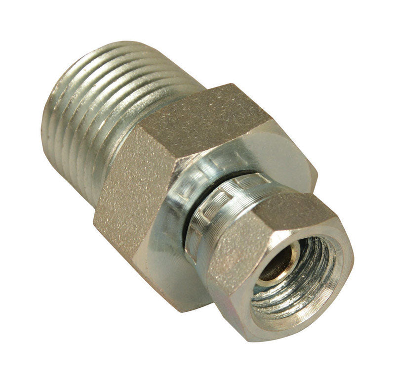 Apache Steel 1/2 in. x 1/4 in. Hydraulic Adapter 1 pk