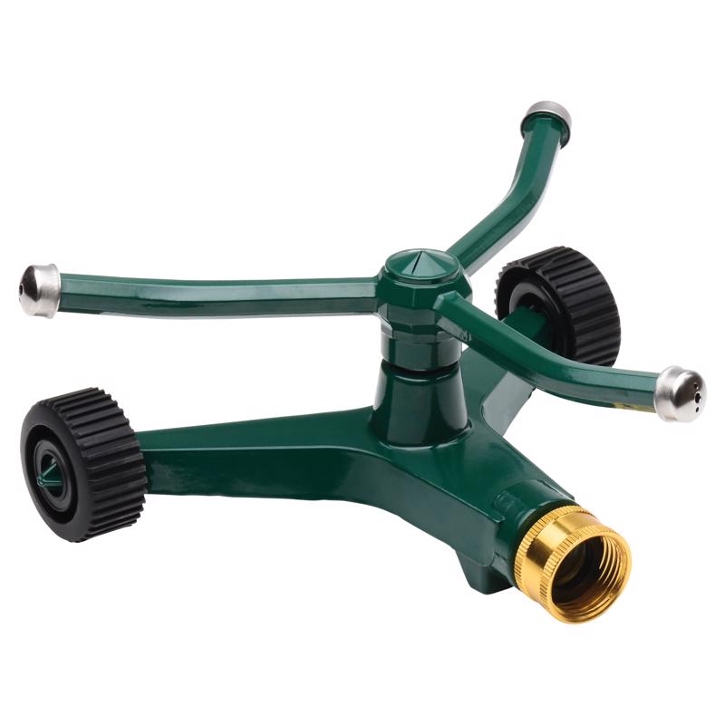 Melnor Metal Wheeled Base 3-Arm Sprinkler 1600 sq ft