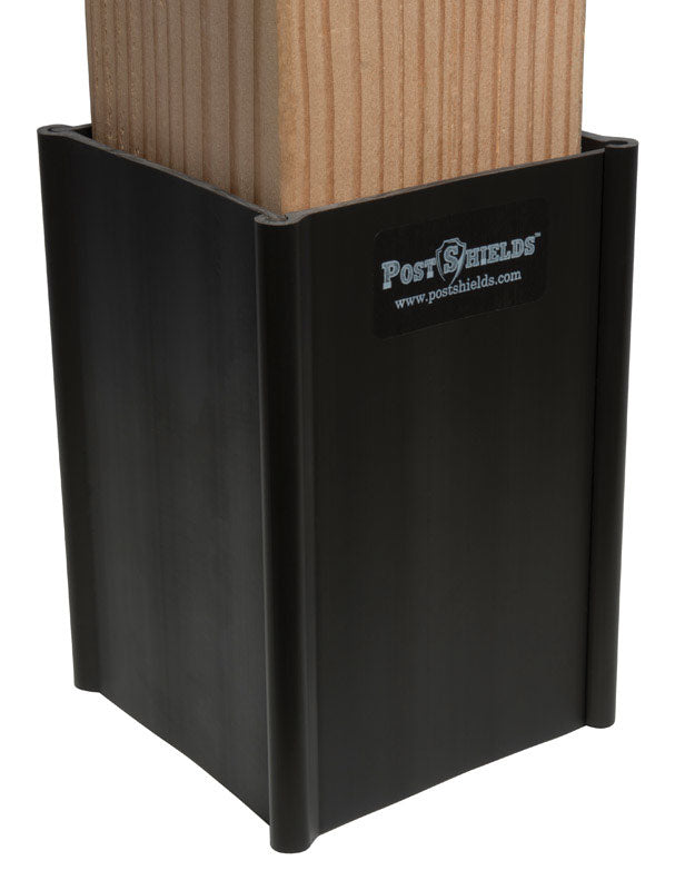 Post Shields Inc. 6 in. H X 4 in. W X 4 in. L PVC Coated Brown PVC Fence Post Protection