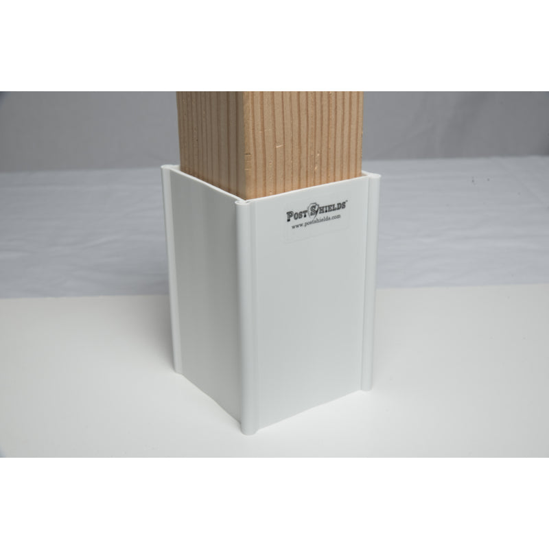 Post Shields Inc. 6 in. H X 4 in. W X 4 in. L PVC Coated White PVC Fence Post Protection