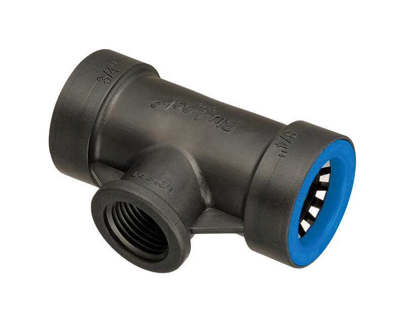 Orbit Blu-Lock 3/4 in. Push X 1/2 in. FPT Tee Connector