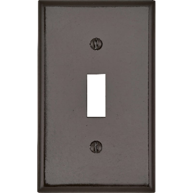 Leviton Brown 1 gang Thermoset Plastic Toggle Wall Plate 1 pk