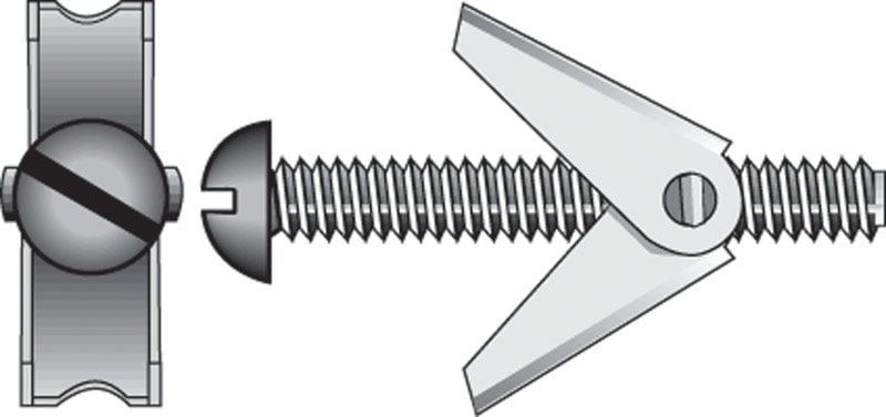 HILLMAN 3/16 in. D X 3 in. L Round Zinc-Plated Steel Toggle Bolt 2 pk
