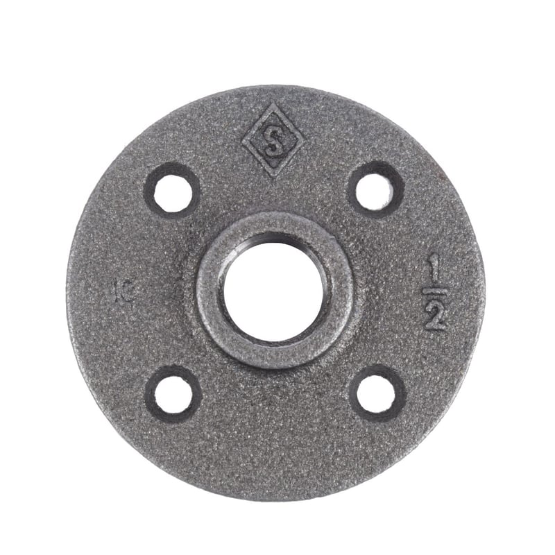 STZ Industries 1/2 in. FIP each Black Malleable Iron Floor Flange