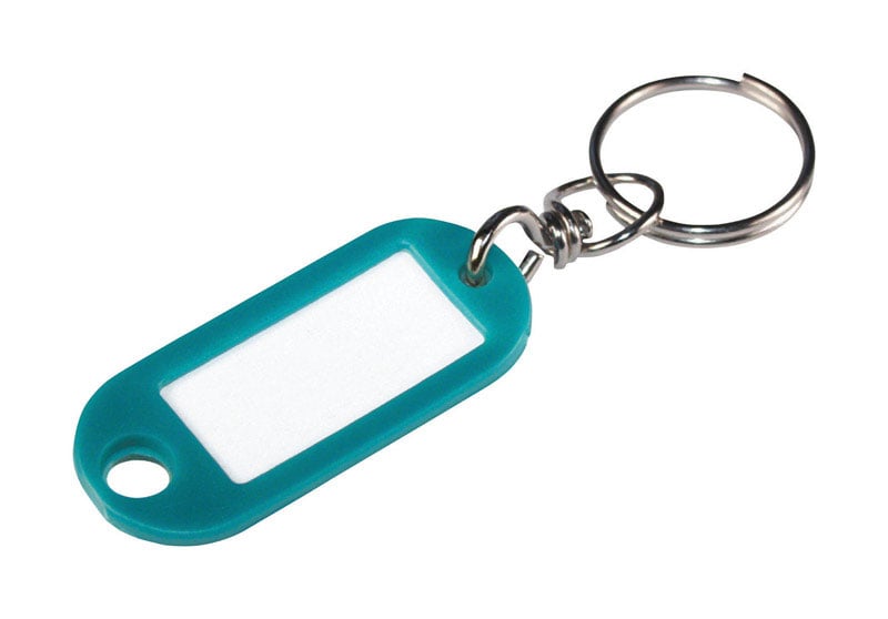 Hillman Metal/Plastic Assorted Labeling/ID Key Ring