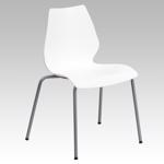 Flash Furniture White Plastic Chair