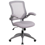 Flash Furniture Gray Leather/Mesh Task Chair