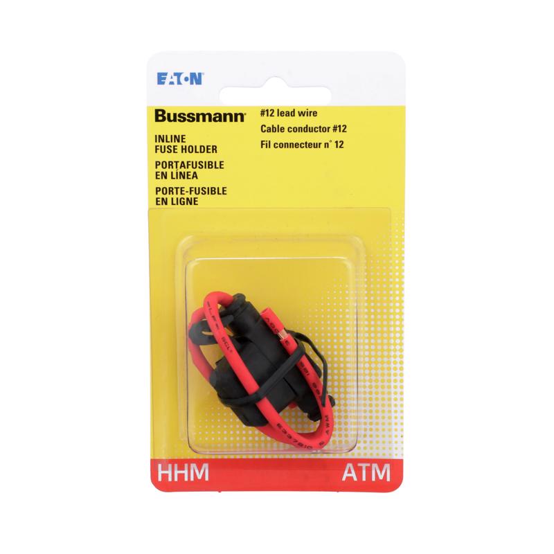 Bussmann 30 amps ATM Black In-Line Fuse Holder 1 pk