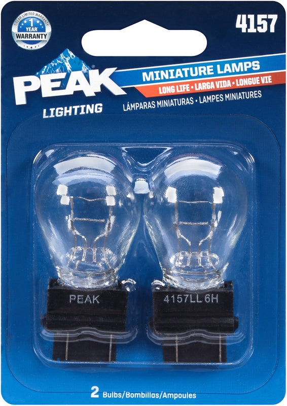 Peak Halogen Parking/Stop/Tail/Turn Miniature Automotive Bulb 4157