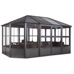 Sojag Charleston Galvanized Steel Solarium 9 ft. H X 12 ft. W X 18 ft. L
