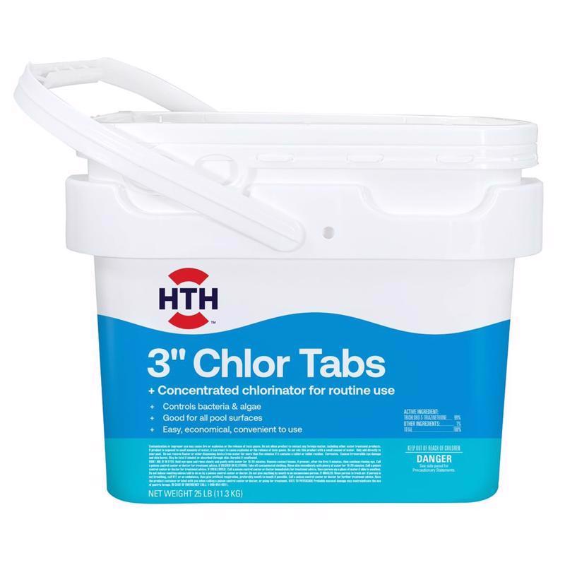 HTH Pool Care 3' Tablet Chlorinating Chemicals 25 lb