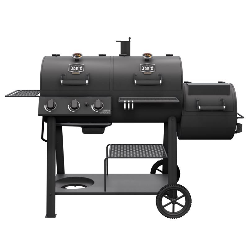 Oklahoma Joe's 3 Burner Charcoal/Liquid Propane Grill and Smoker Black