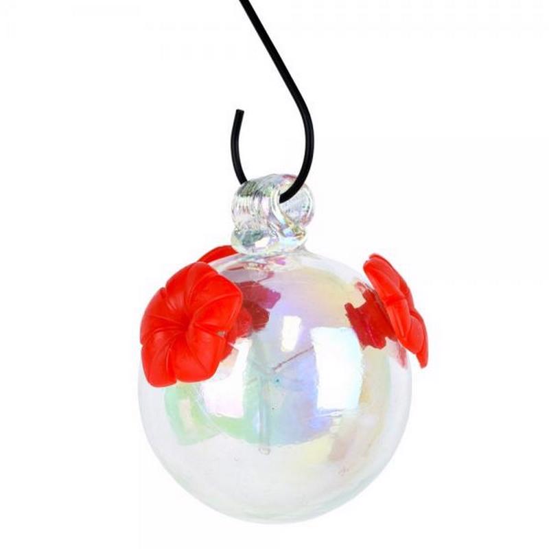 Songbird Essentials 8 oz Glass/Plastic Bubble Nectar Bird Feeder 3 ports