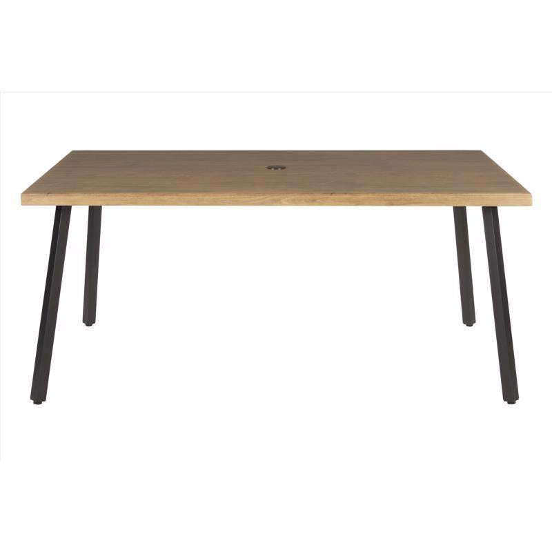 Living Accents Brown Rectangular Metal Dining Table