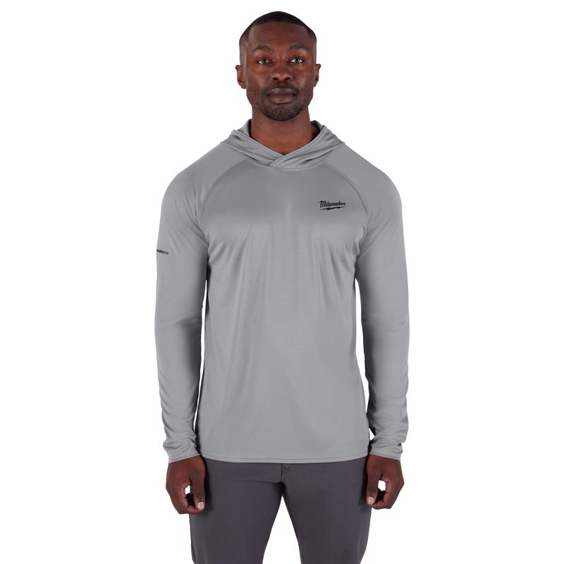 Milwaukee Workskin XL Long Sleeve Men's Hooded Gray Hooded Sweatshirt