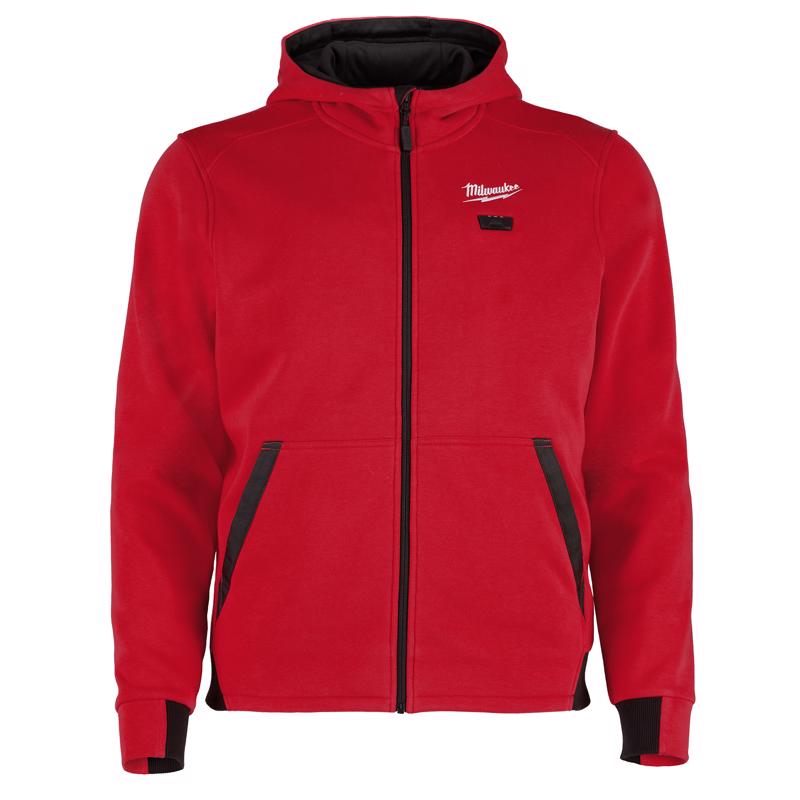 Milwaukee M12 M Long Sleeve Men's Full-Zip Heated Hoodie Red