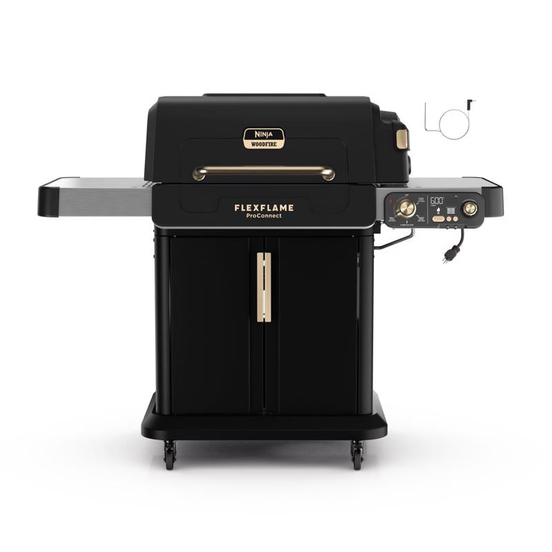 Ninja FlexFlame ProConnect 3 Burner Liquid Propane Grill and Smoker Black