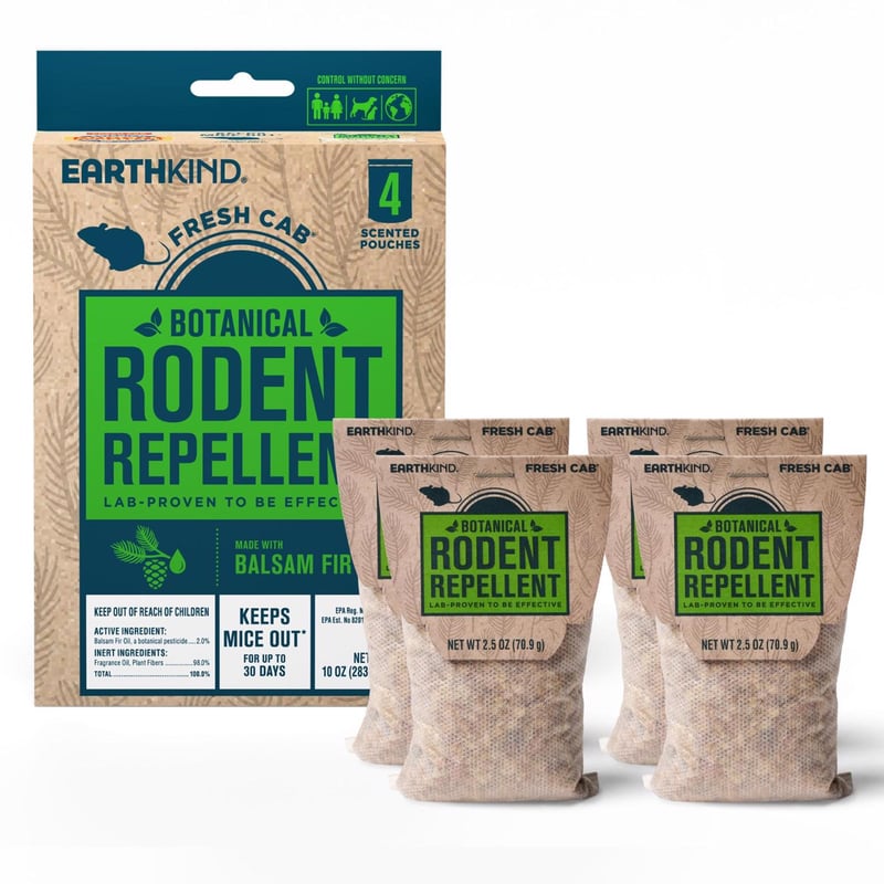EarthKind Fresh Cab Animal Repellent Pouch For Rodents 2.5 oz