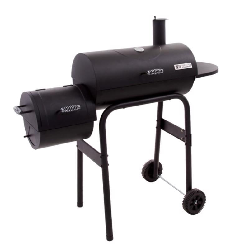 American Gourmet 430 Charcoal Offset Smoker Black