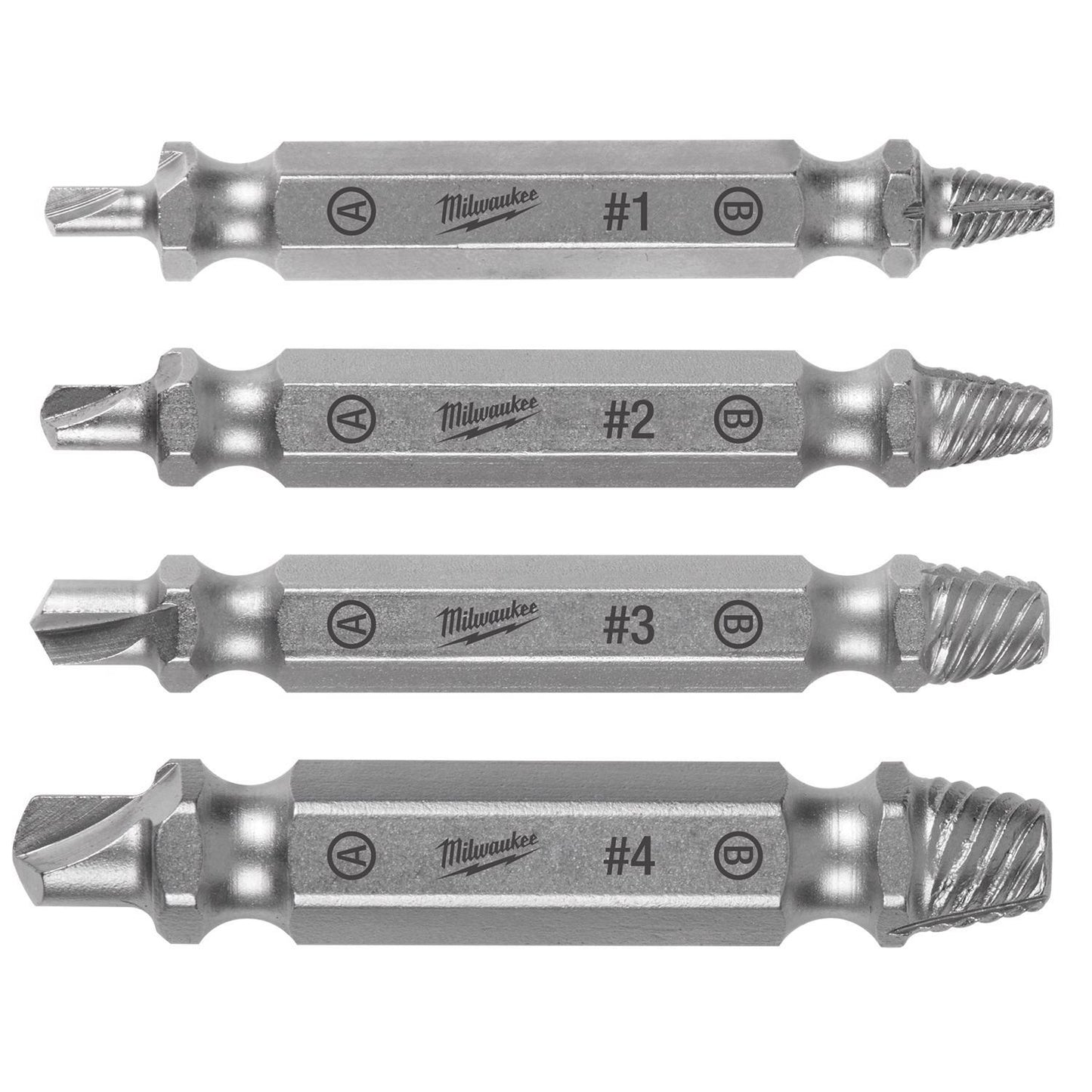 SCRW EXTRCTR SET STL 4PC