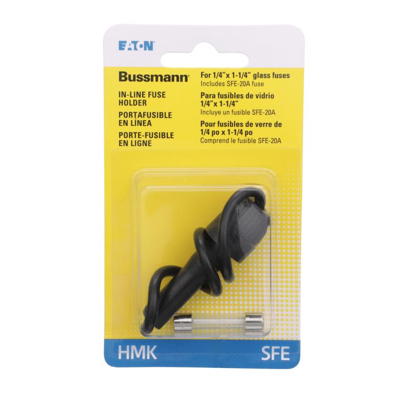 Bussmann 30 amps SFE Black In-Line Fuse Holder 1 pk