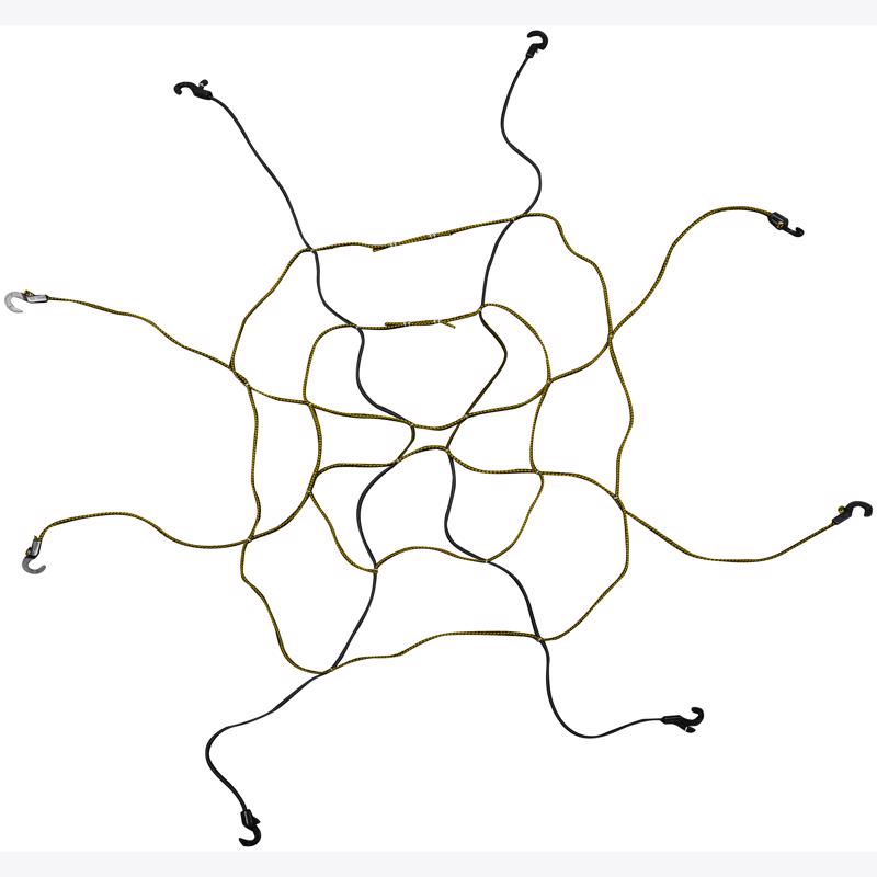 Keeper Black/Yellow Adjustable Cargo Net 47 in. L X 0.14 in. 1 pk