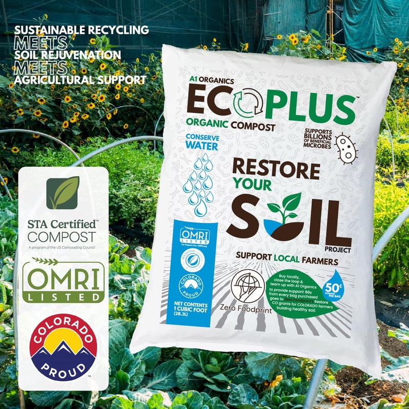 EcoPlus Organic Compost Organic Humus Garden/Lawn/Shrub Compost 1 ft