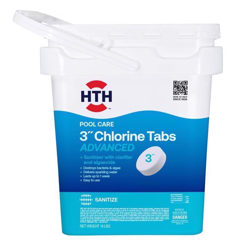 HTH Pool Care 3' Tablet Chlorinating Chemicals 15 lb