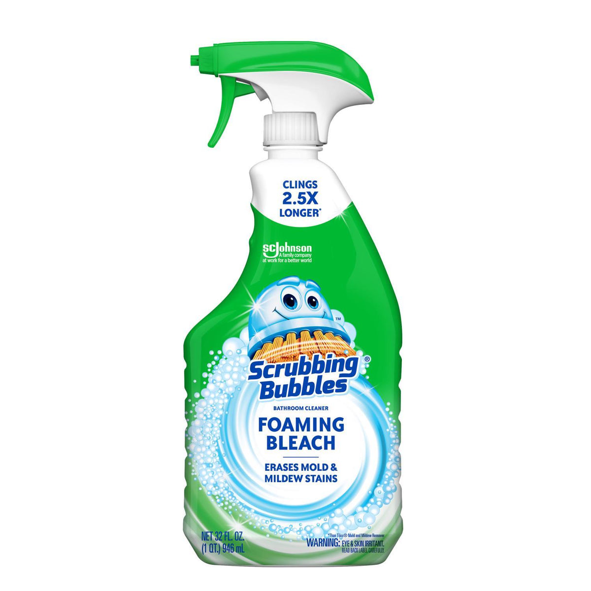 Scrubbing Bubbles No Scent Bathroom Cleaner 32 oz Foam 70809, Pack of 8
