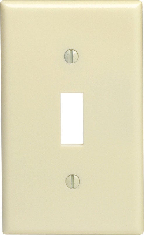 Leviton Ivory 1 gang Thermoset Plastic Toggle Wall Plate 1 pk