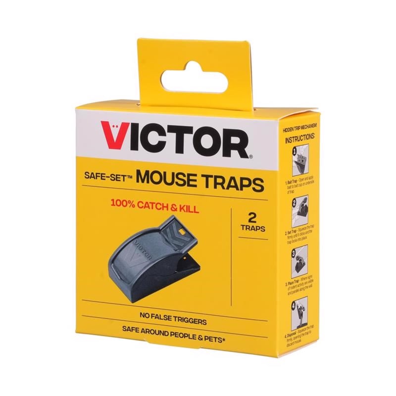 Victor Safe-Set Small Snap Animal Trap For Mice 2 pk
