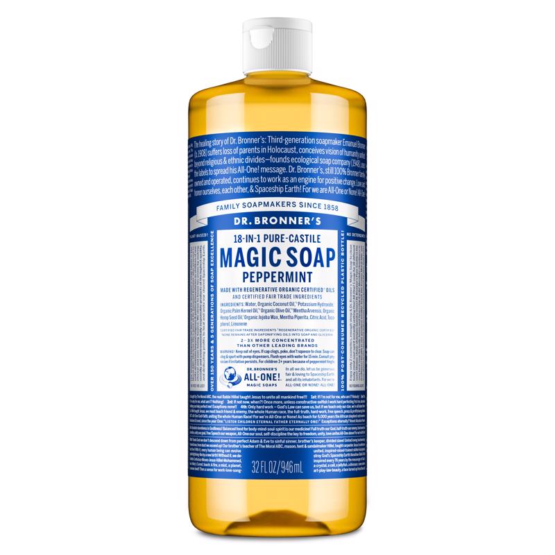 Dr. Bronner's Organic Peppermint Scent Pure-Castile Liquid Soap 32 oz 1 pk