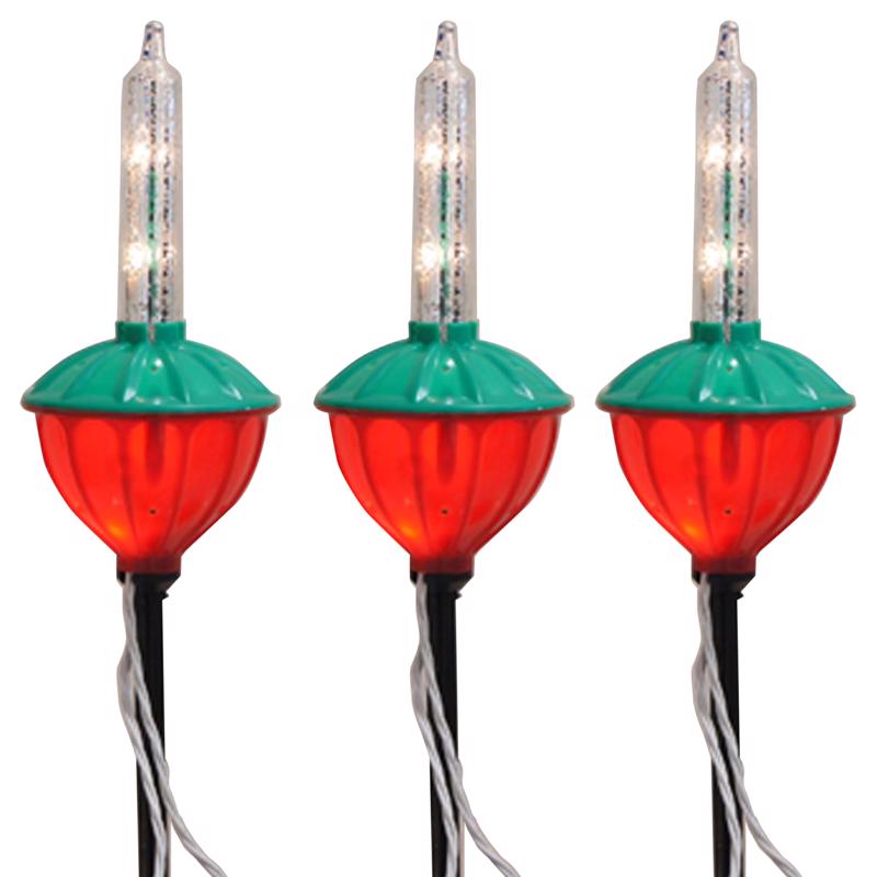 Sienna Incandescent Clear Bubble Light Driveway Markers 4.5 in. Pathway Decor