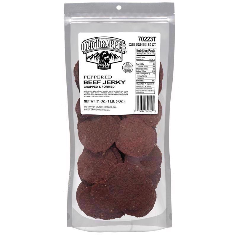 Old Trapper Double Eagles Peppered Beef Jerky 21 oz Pouch