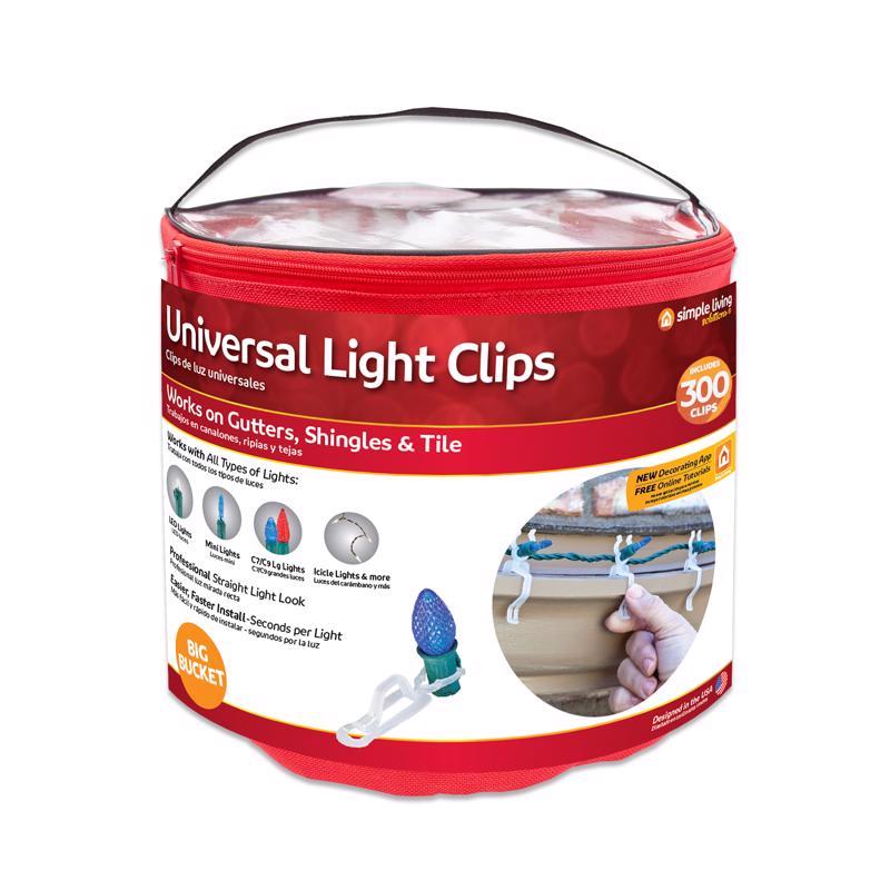 Simple Living Solutions Universal Light Clips 300 pk