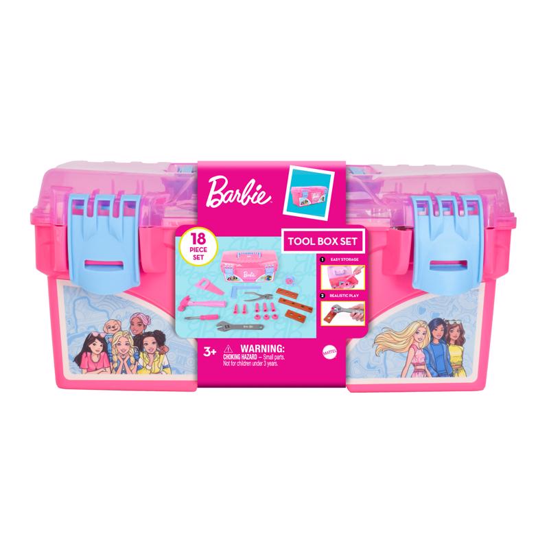 Maxx Bubbles Barbie Tool box Pink/Blue 18 pc