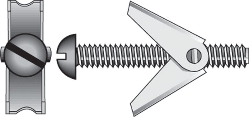 HILLMAN 1/4 in. D X 3 in. L Round Zinc-Plated Steel Toggle Bolt 6 pk
