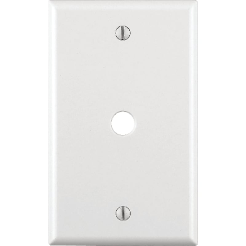 Leviton White 1 gang Thermoset Plastic Cable/Telco Wall Plate 1 pk