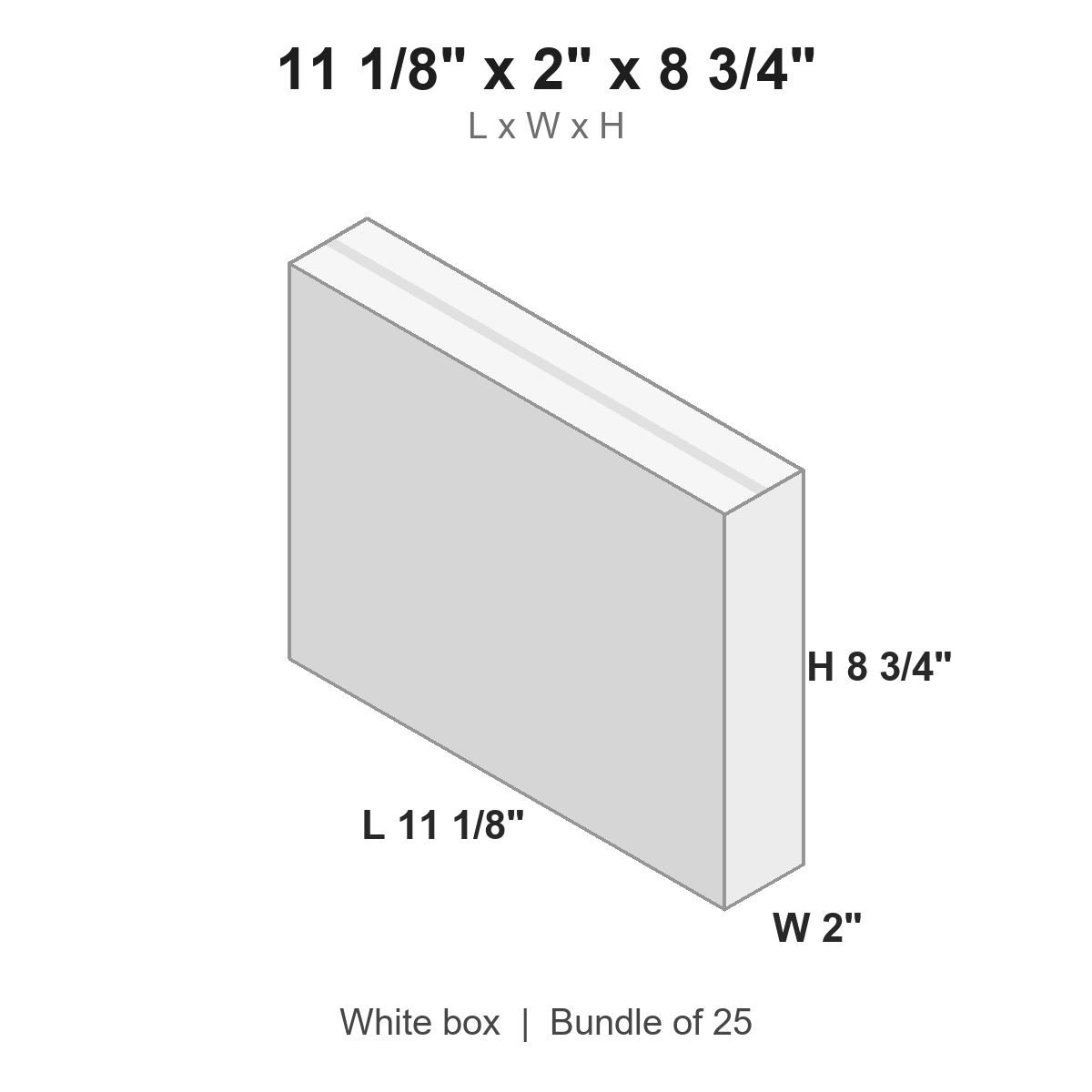 11.125x2x8.75 White Self-Seal Side Loading Boxes