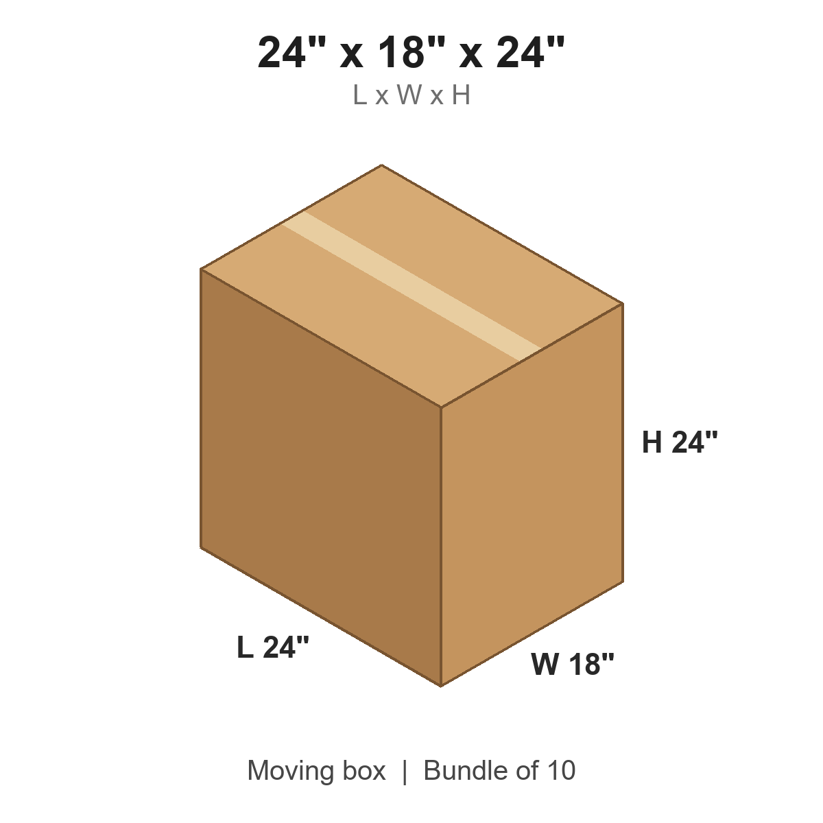 24x18x24 Deluxe Packing Boxes