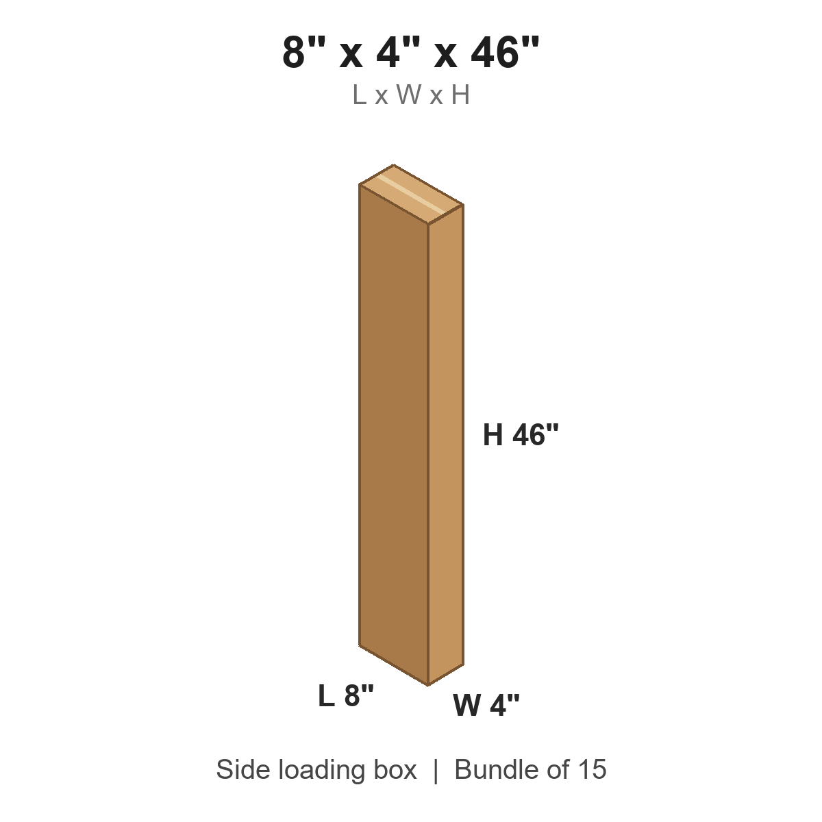 8x4x46 Side Loading Boxes