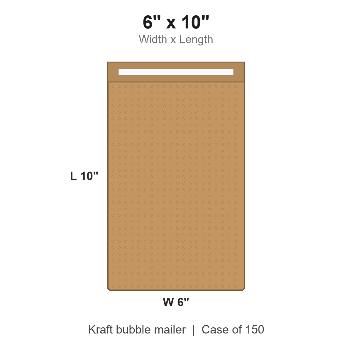 6" x 10" #0 Self-Seal Kraft Bubble Mailers